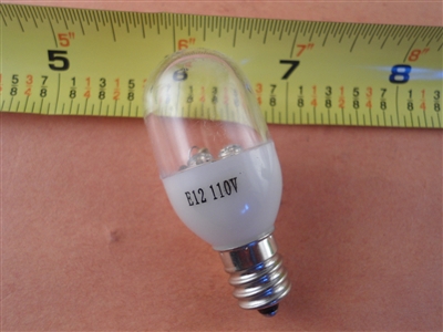 15W 120V Screw in 7/16 Sewing Machine Daylight Light Bulb. Blue bulb